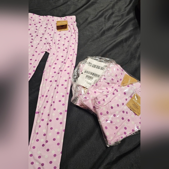 Just Cozy All Season Leggings XS Pink Polka Dot Soft Women's 4 Way Stretch - Picture 8 of 9
